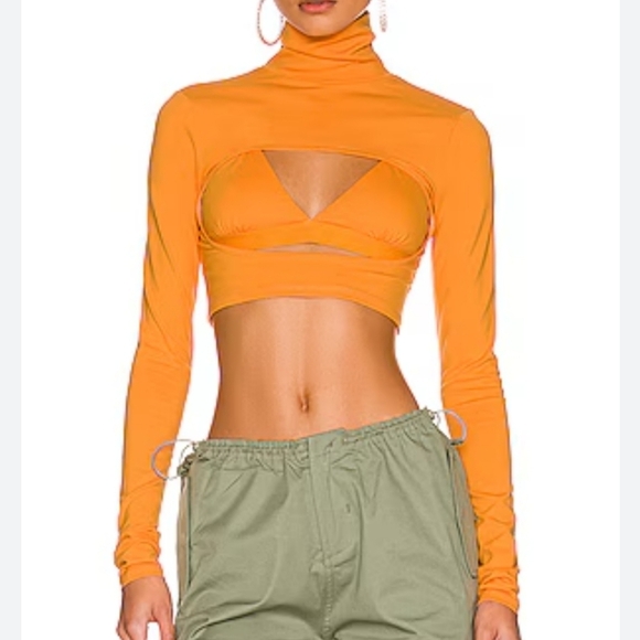 h:ours Talie Top in Bright Orange (NO BRALETTE) Size XS - Picture 1 of 5